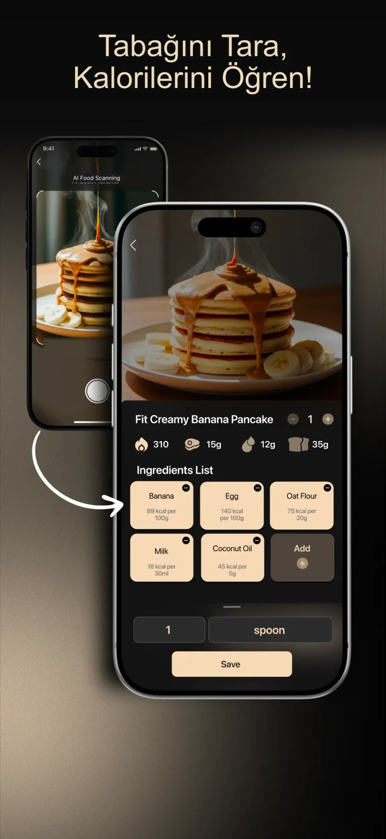 AI öğün tarama App Store görseli